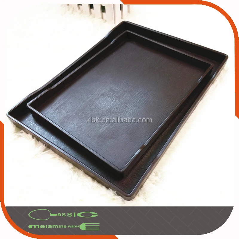 With Handles Plastic Melamine Tray