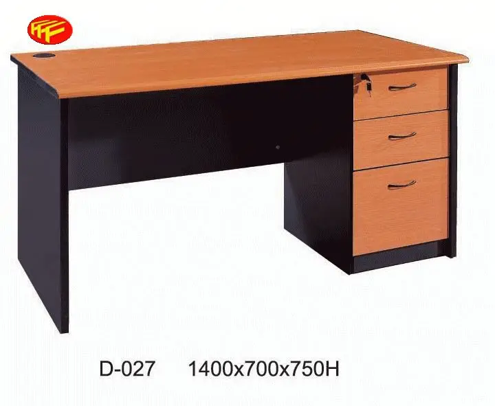 
Classic simple wooden office/study computer table chair three drawers computer desk 