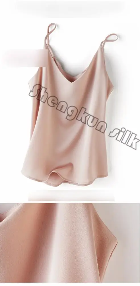 
Republic Sexy Silk Camisole Tops for Women Assorted Color Sizes XS S M L XL pyjamas nuisette sexy 