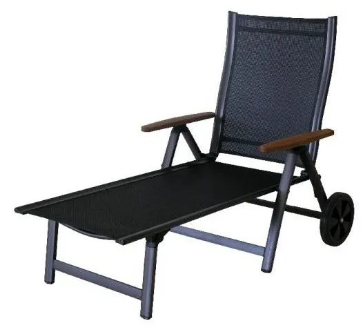 New Arrival Recliner Waterproof sun bed, Aluminium Brushed Beach Chair Sun Lounger