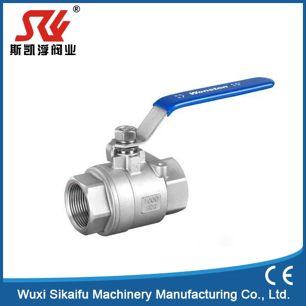 Standard 1/2 inch manual operated threaded stainless steel 304 1000 wog 2pc ball valve