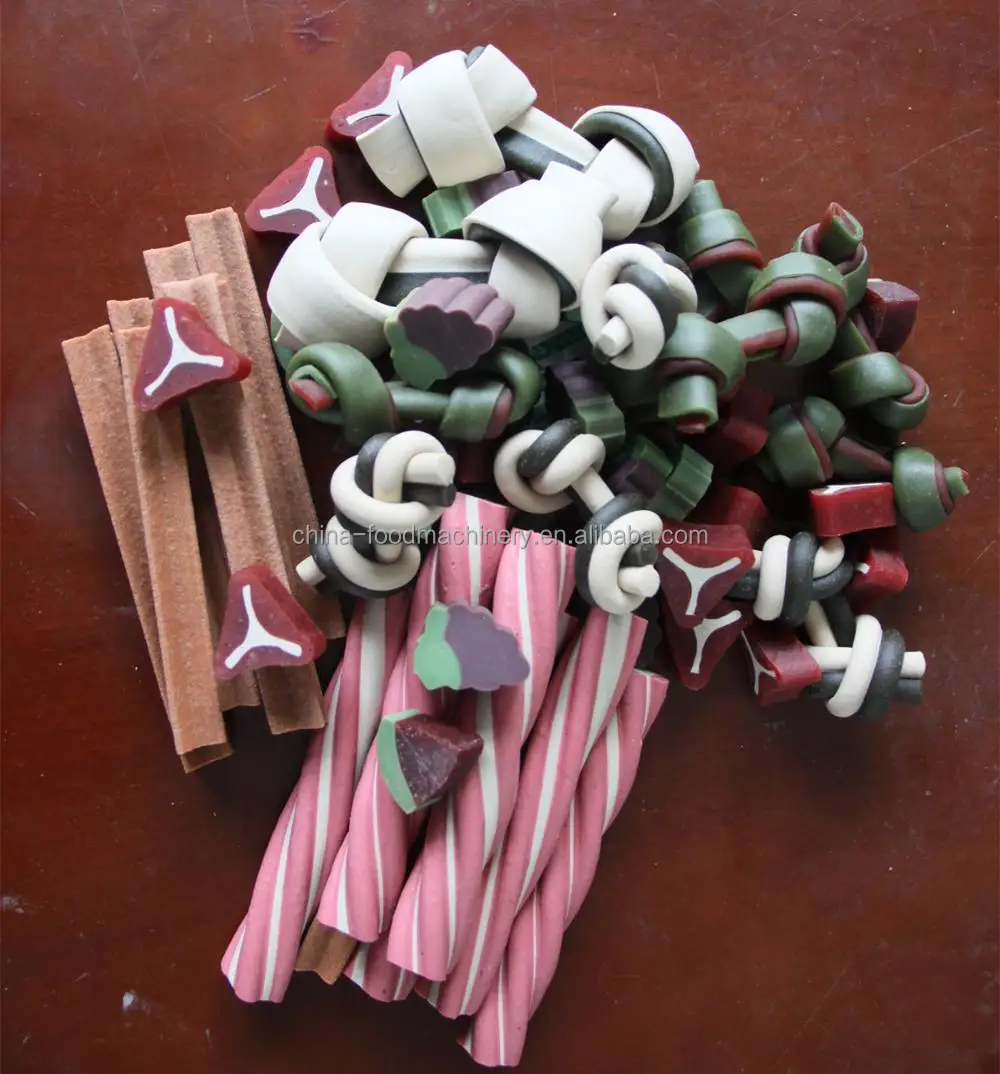 Double color pet dog chews gum food making machines