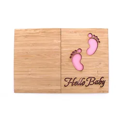 Оптовая продажа, поздравительная открытка с деревянной обложкой и лазерной резкой