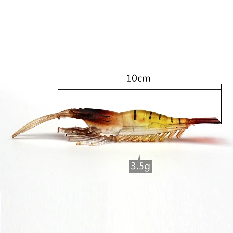 Squid Fishing Peche Tackle Fishing Accessories Artificial Bait 7cm 3.5g Silicone Lure Lifelike Prawn Soft Shrimp Fishing Lure
