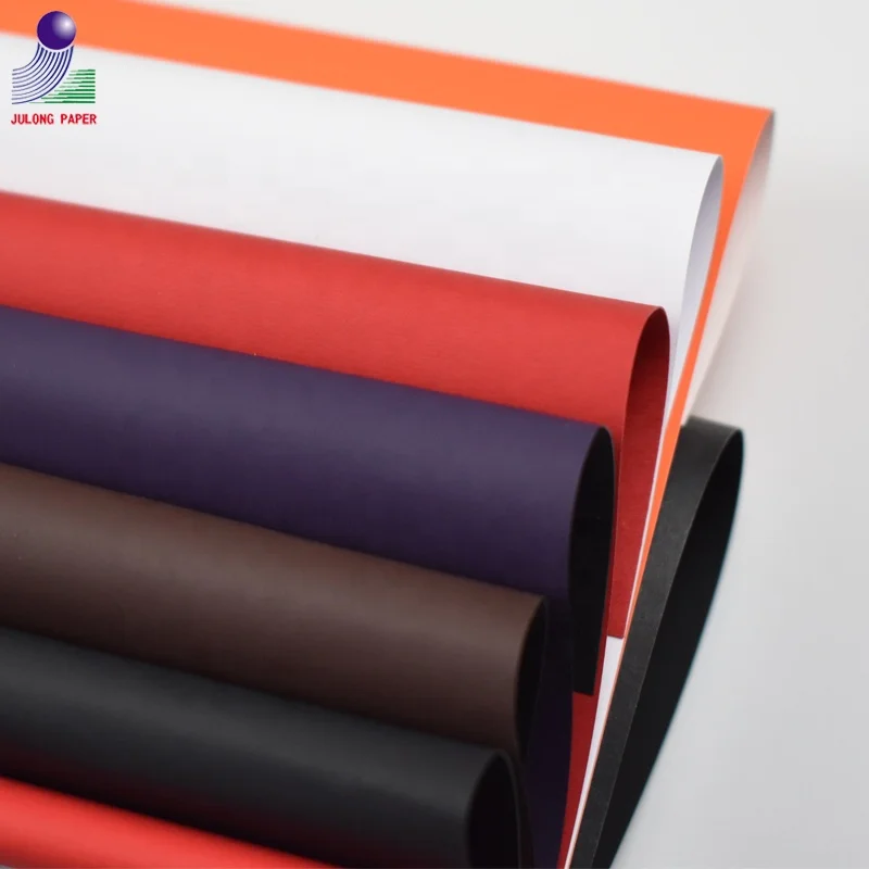 
One side coated black soft touch paper for high-end hang tag and printing 