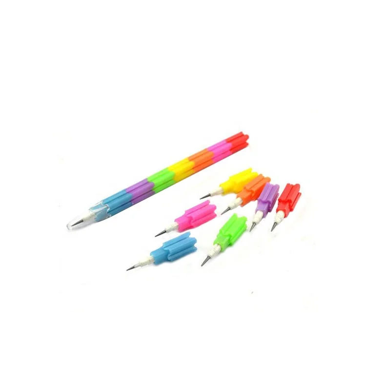 Wholesale cute rainbow stationery plastic hb pencil pen for promotion