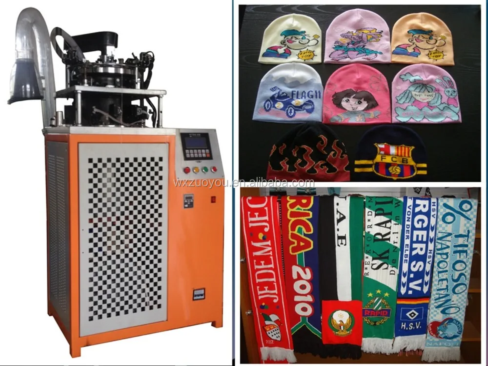 Fan football HAT /CAP  BEANIE scarf making machine Hat/ Cap knitting machine