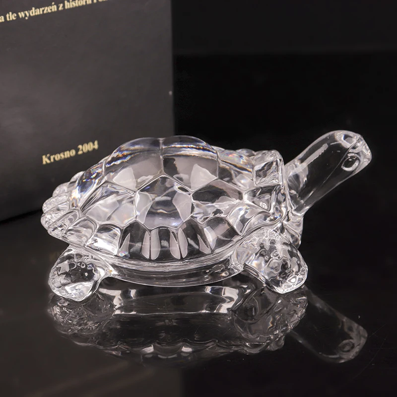 Manufacturer Wholesale Custom Animal Figurine Decorative Crystal Tortoise Glass Crystals For Crafts
