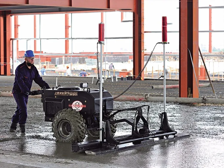 CONMEC supplier quality concrete laser screed with Kohler CH440 engine and anti-skid tyre puncture