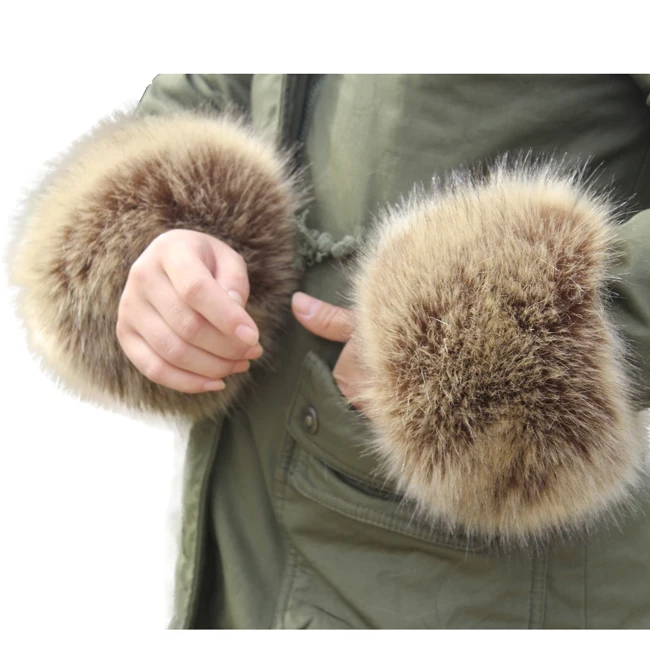 
Winter Coats Cuffs Fox Fur Cuff Punos De Piel De Zorro With Fur Coat Accessories 