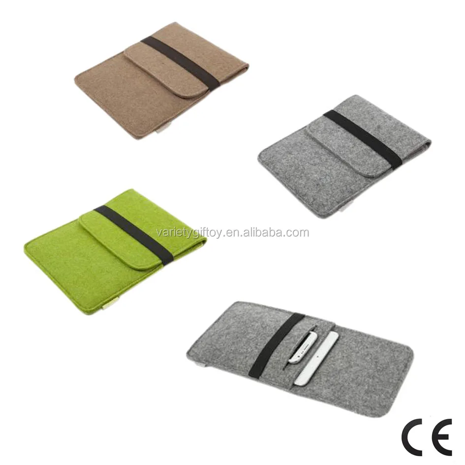 Eco-friendly handmade felt case bag for pad and phone