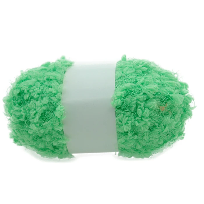 Charmey high quality 100% polyester soft fluffy feather pom pom yarn wholesale price