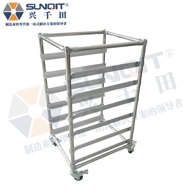 ESD SMT Reel storage Carts 304 Stainless steel pipe for pipe storage shelf rack system workshop  trolley