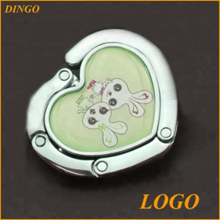 custom blank logo folding bag purse hook /wholesale blank bag hanger holder