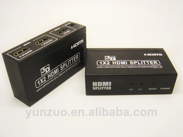 компактные размеры 1x2 hdmi сплиттер для hdtv, стб, dvd-дисков