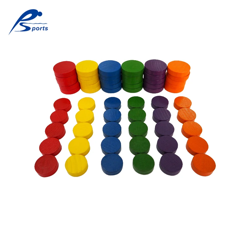 
Montessori toy wood construction board colorful wooden round block 