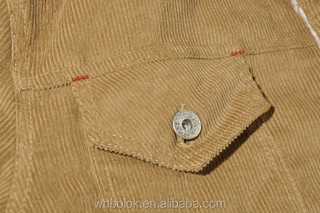 
OEM Fashionable winter quilted fleece lined corduroy jacket 