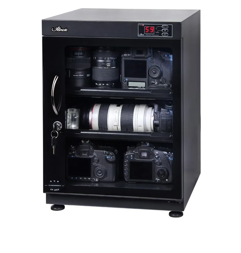 
65L electric dehumidifier dryer machine storage cabinet for dslr camera lens accessories 