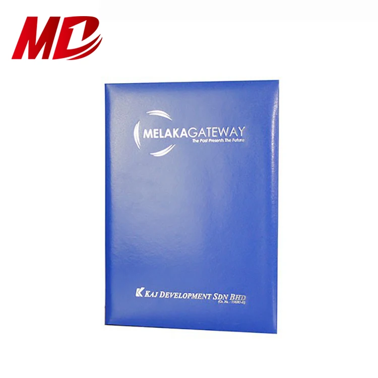 Factory Cheap A4 Leatherette Certificate Folder with Foil Logo