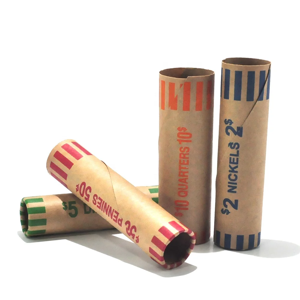 Предварительно формованные обертки для монет из крафт-бумаги