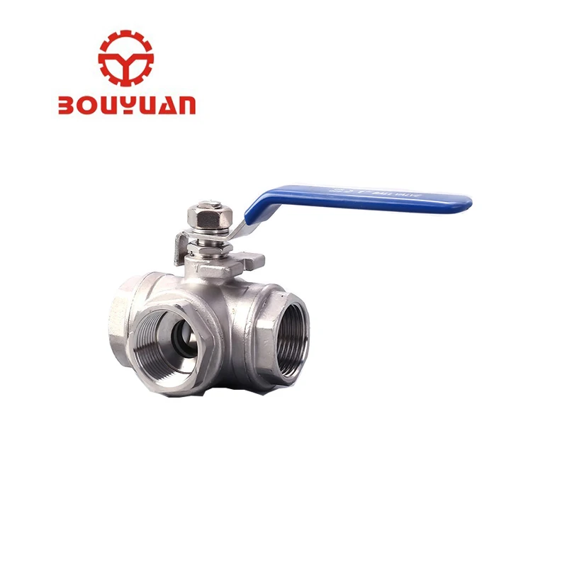 CF8M Thread ball valve L type 3way ball valve for Wholesale