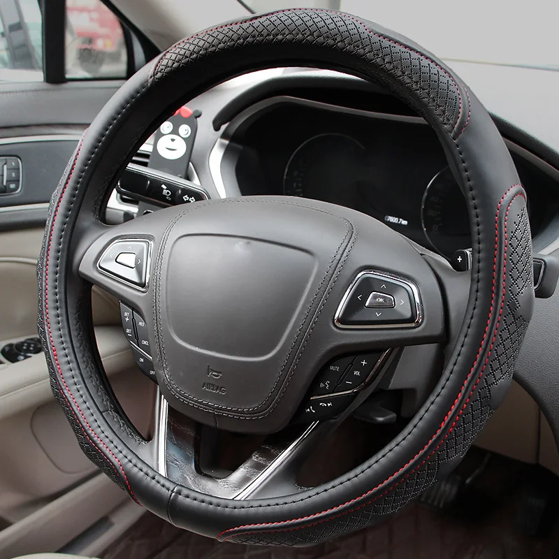 
Genuine Leather Customize Car Steering Wheel Cover For Auto Interior Accessories 