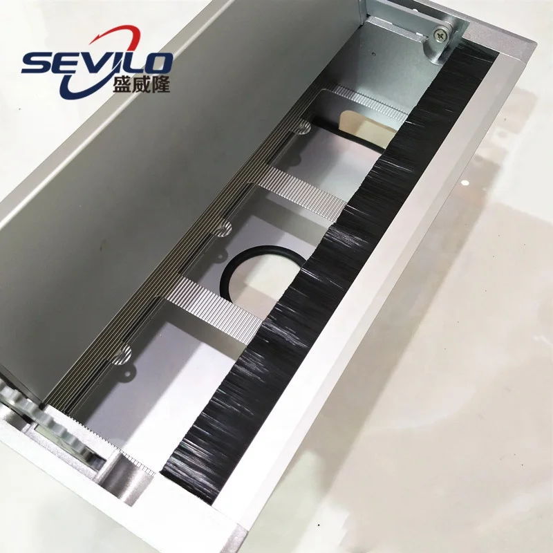 Double Sided Opening Cable Wire Box Conference Desk ctangular Cable Grommet wire hole cover