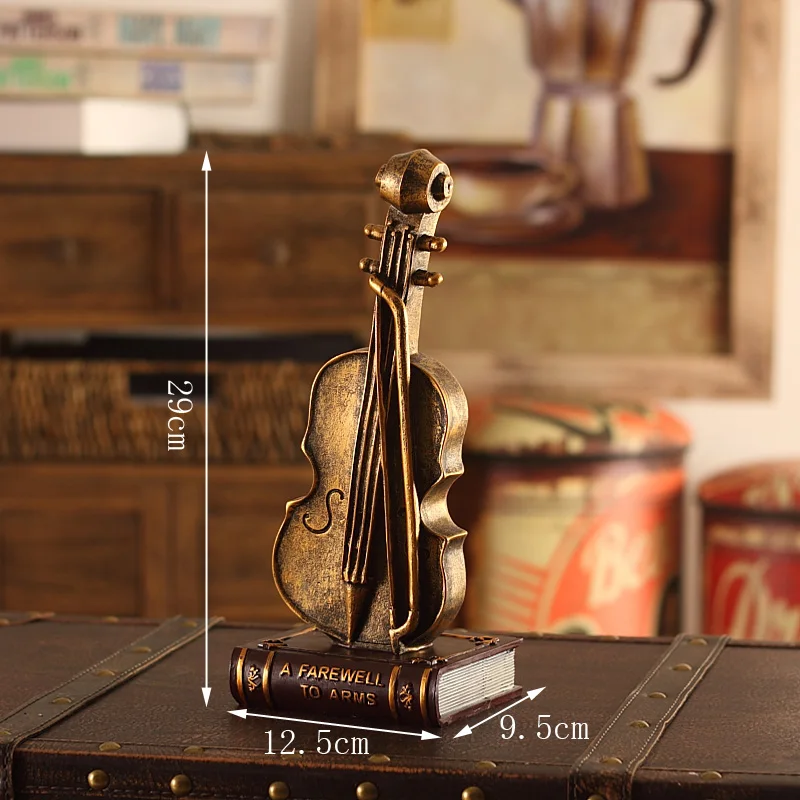 
The Best China resin crafts and arts set Violin instrument decoration 