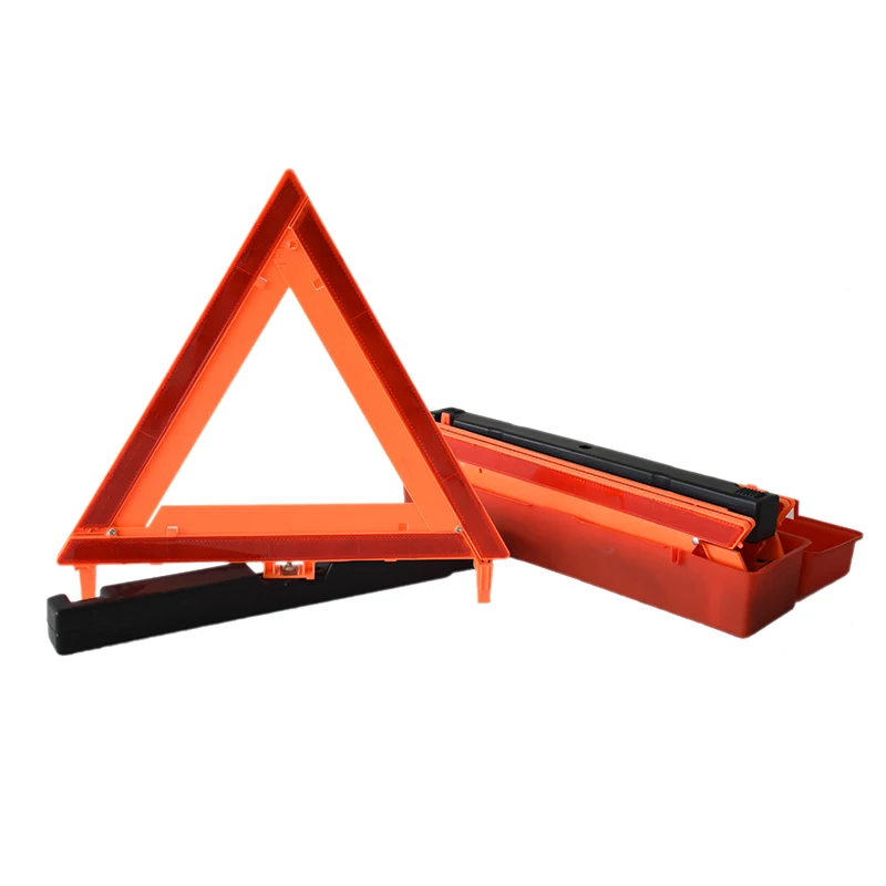 3 Packed High Reflective Emergency Roadside Early Red Warning Triangle for Roadside Safety
