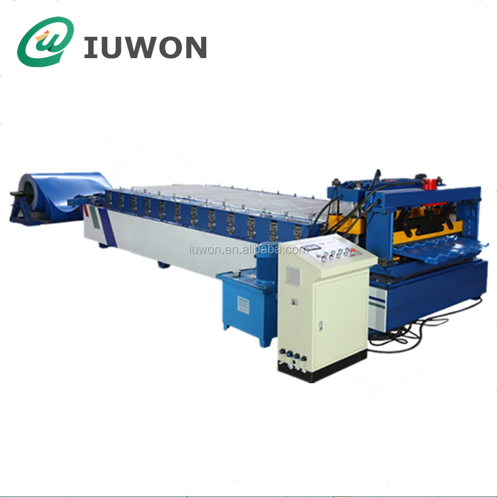
Automatic Metal Roof Panel Coloured Steel Sheet Tile Roll Forming Production Line 