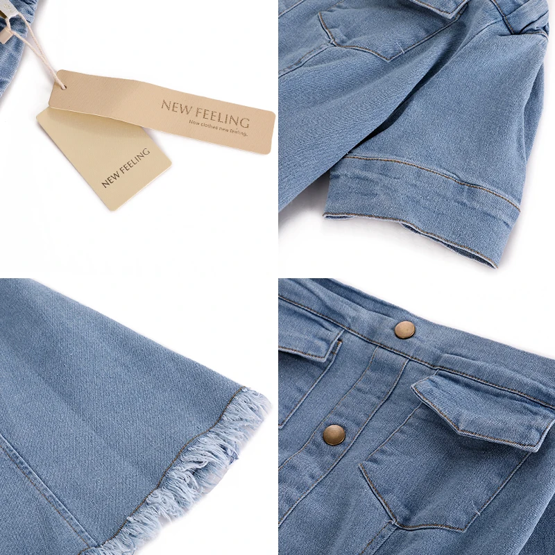 Casual Off-shoulder A-Line  Front Button Denim Dress for women Wholesale