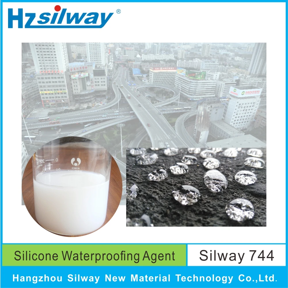 China hot design silway 744 silicone based liquid waterproofing exterior wall paints for obvious effect