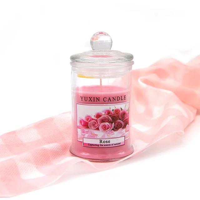 K01T Customized clear jar scented candle wedding favors