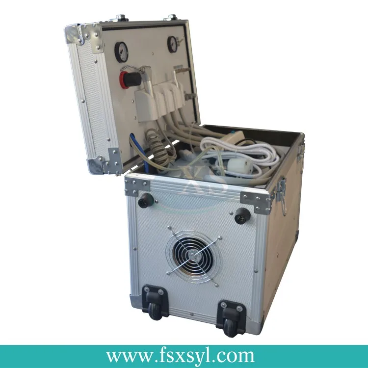 Air portable dental unit with compressor 100% factory price mobile dental unit with suction