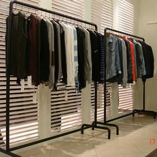 Cheap wrought iron clothing rack clothing rack display