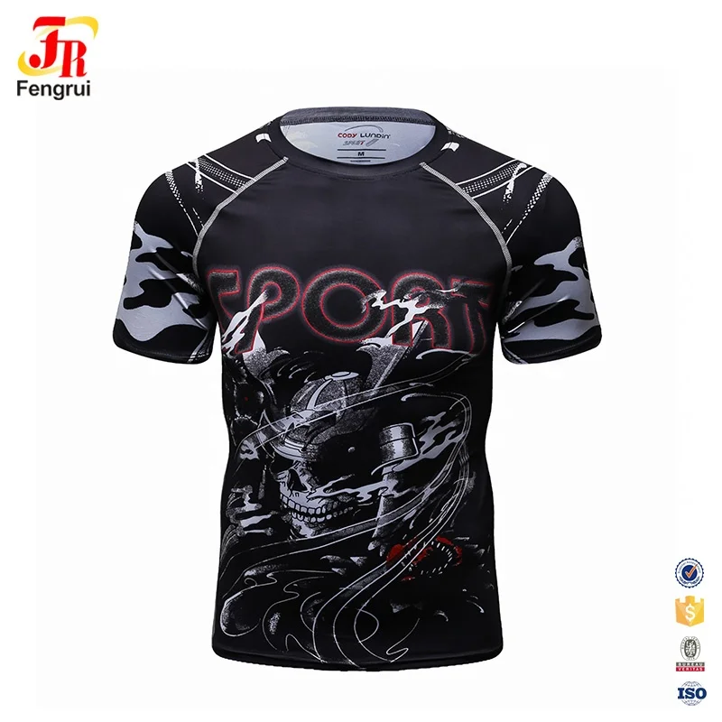 Wholesale Compression Clothes Mens Sublimated Custom Superhero Shirt