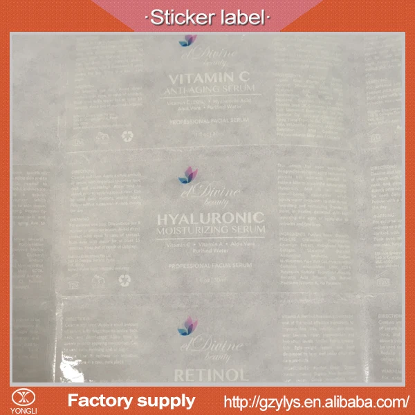 Новый дизайн прозрачная пластиковая бутылка водонепроницаемый клей pe печати этикеток