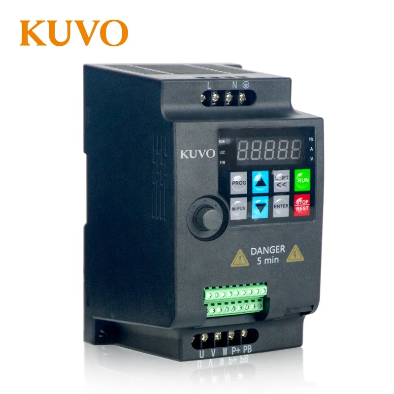  230 В однофазный вход кВт 2HP мини VFD преобразователь частоты переменного тока для управления скоростью