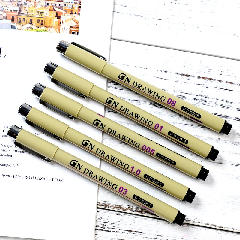 9 Size Needle Tip Pen Micron Fine Line Pen For Design Drawing