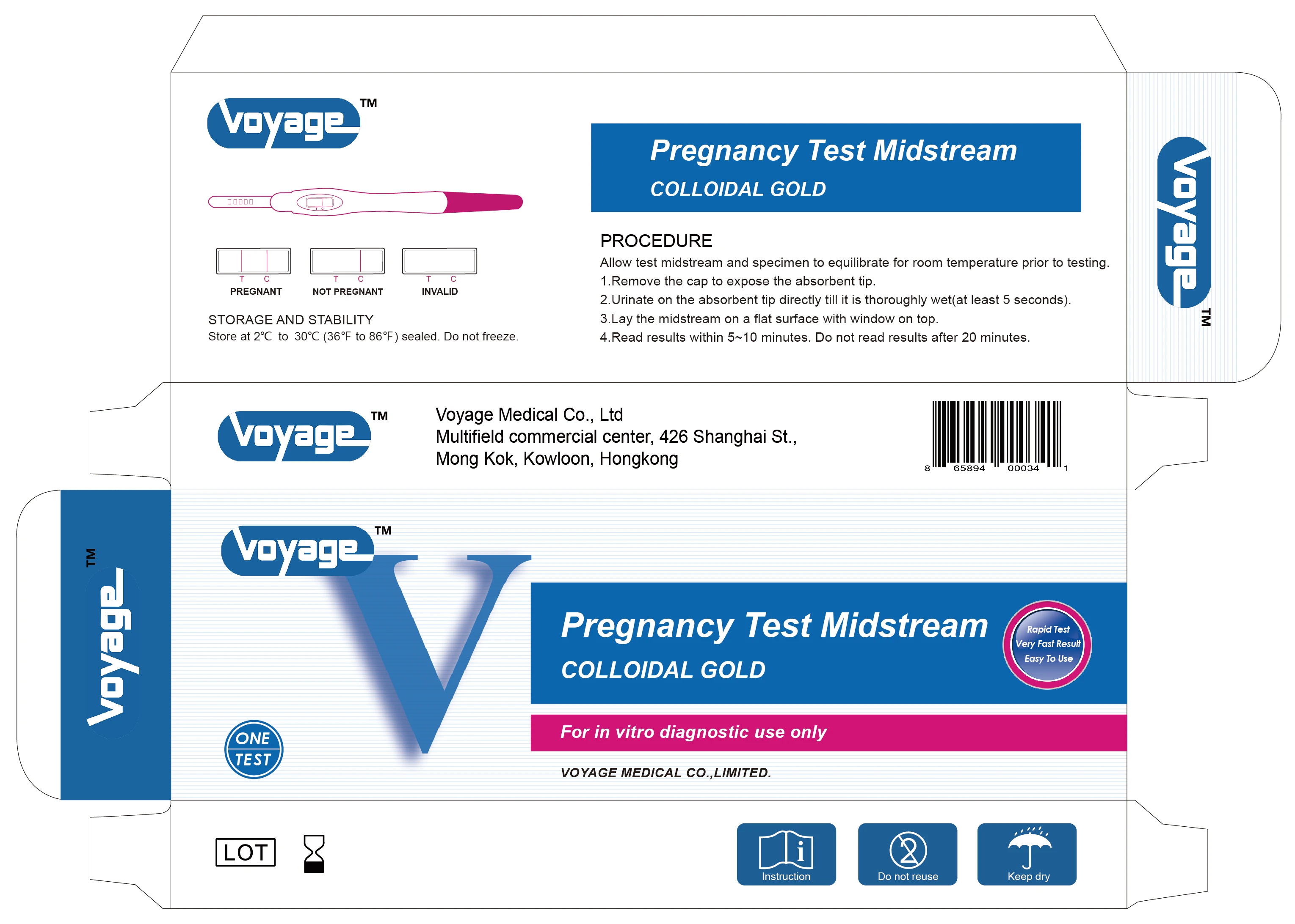 
digital pregnancy test kit urine midstream 