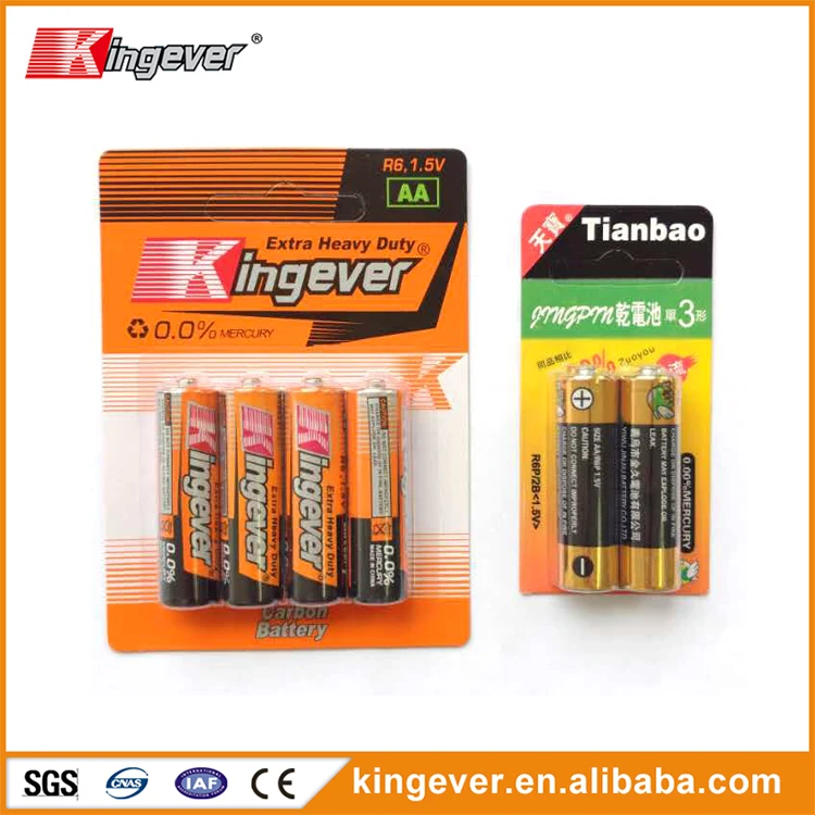 Hot selling 1.5v dry cell r6 um3 aa size battery from OEM manufacture