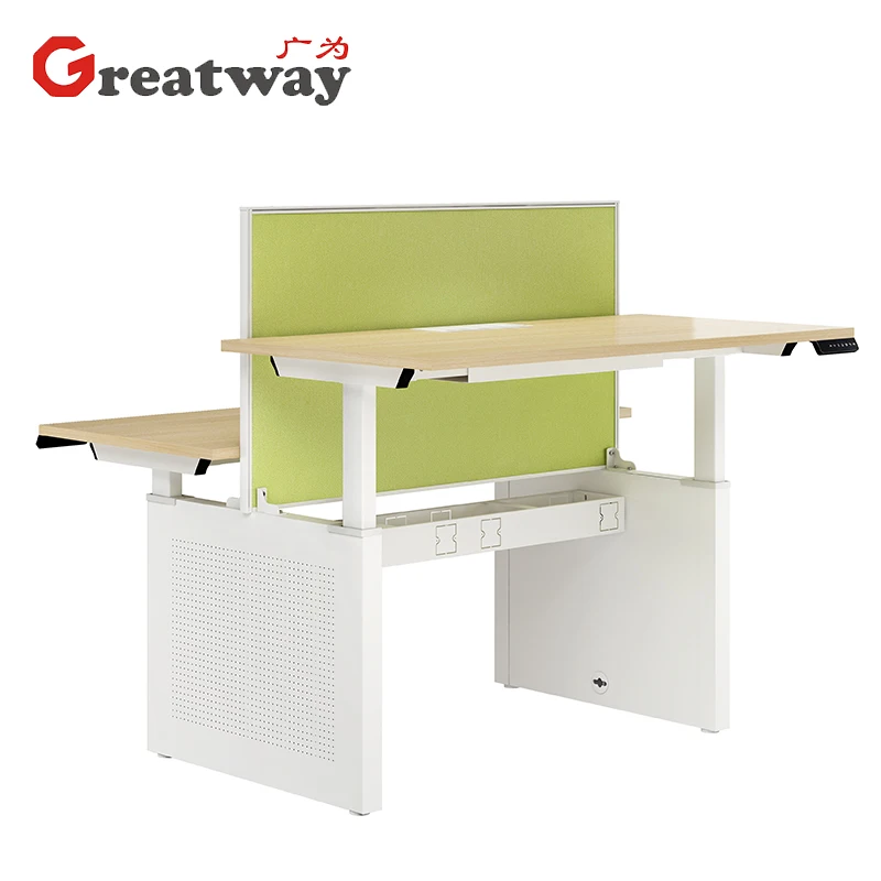 Adjustable Height Desk Hardware, Stand up Height Adjustable Work Table Electric Sit Stand Desk Office Furniture Modern Iron