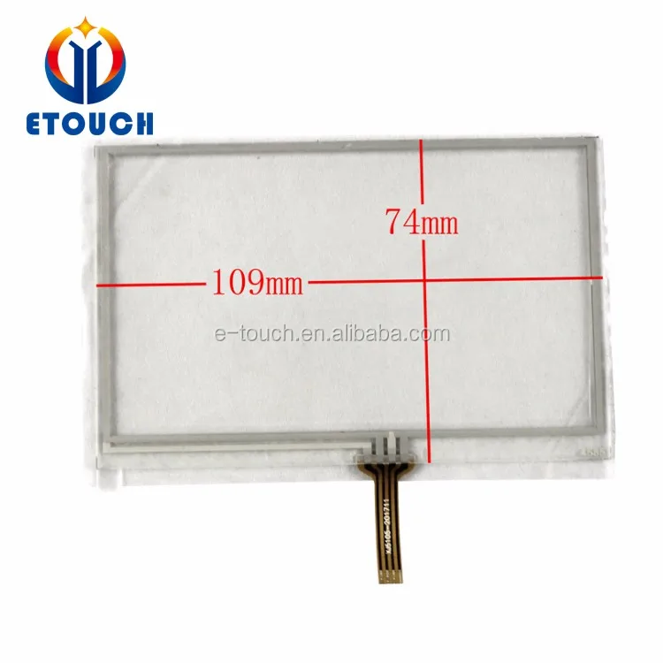 6 inch sensitive transparent glass 4 wire resistive touch screen panel