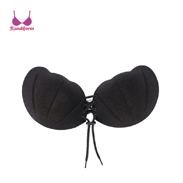 Strapless reusable stick on magic push up bra with drawstring self adhesive fly bras wedding silicone breast brasier invisible