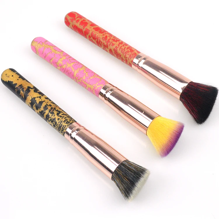 
Affordable price oem aluminium ferrule blending large powder concealer makeup brush 