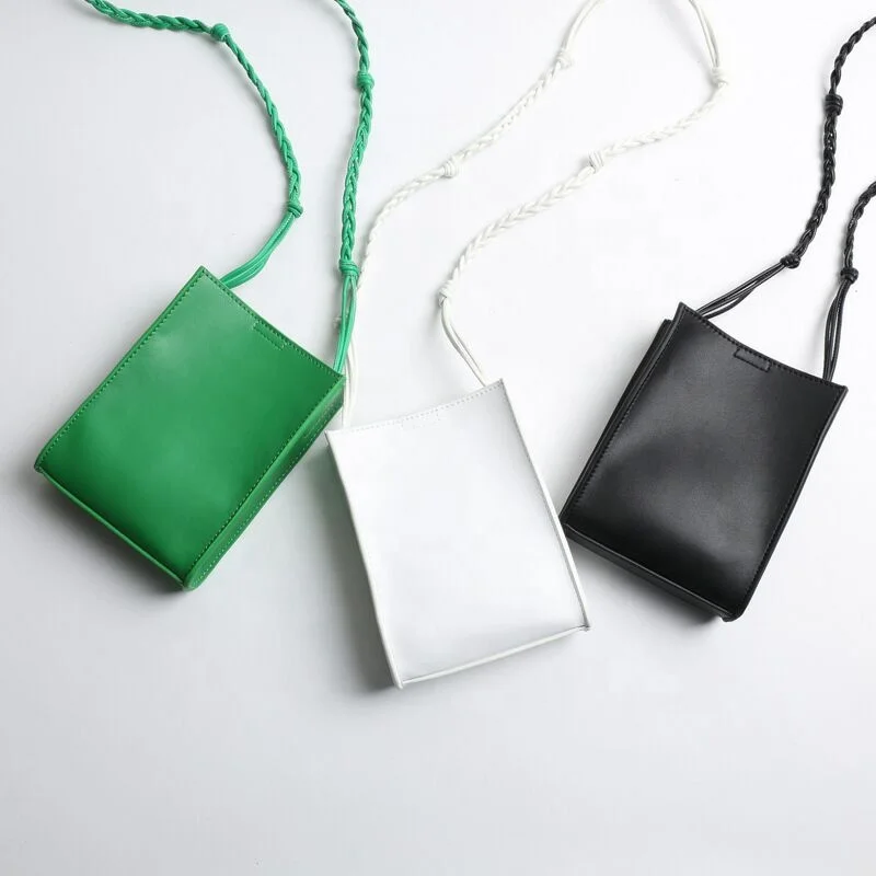 2019 New Summer Genuine Leather Small Bag Designer Candy Color Crossbody Bag For Women Luxury Mini Woven rope mini Shoulder Bag