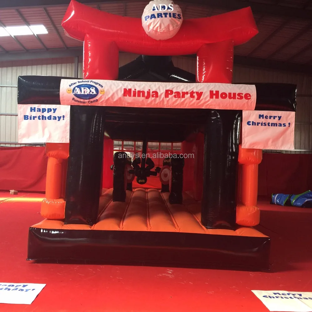 Adult Martial art taekwondo karate Ninja Warrior inflatable bouncer house quality guarantee