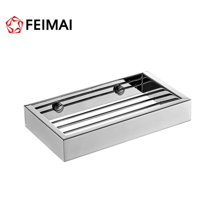 Латунная цинковая Хромированная Корзина для мыла с дренажной полкой для ванной комнаты