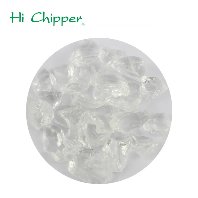 Crushed clear glass frit for concrete floor