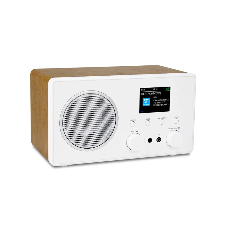 DB-281 wooden DAB+/FM radio frequency Range 174MHz  240MHz